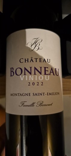 Vin Montagne-saint-émilion Château Bonneau - 2022 - Avis, conseil