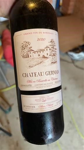 Burdeos Castillon-costas-de-burdeos Château German 2020