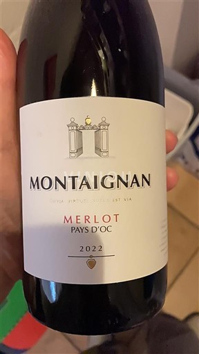Linguadoca e Rossiglione Paese d'Oc Montaignan Merlot 2022