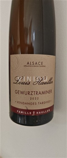Alsacia Vendanges Tardives Louis Hauller Vendanges Tardives 2022