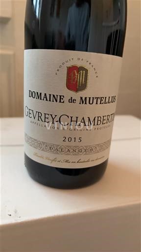 Borgoña Gevrey-Chambertin Domaine Mutellus 2015