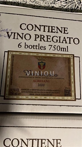 Piedmont Barbaresco Vigneti di I. Rabajotti L. Antonia Agostina e Antichi Poderi dei Gallina di Luigi Oddero e Figli Albesani 2020