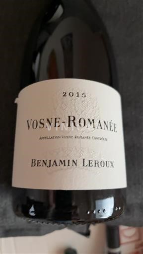 Burgundija Vosne-Romanée Benjamin Leroux 2015