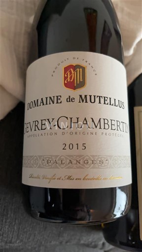 Borgoña Gevrey-Chambertin Domaine Mutellus Palanges 2015