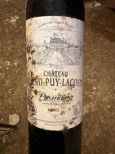 Bordeaux Pauillac Grand Cru Château Grand-Puy-Lacoste 2003