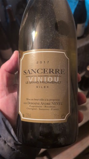 Loire Valley Sancerre Domaine André Neveu Le Grand Fricambault Silex 2017