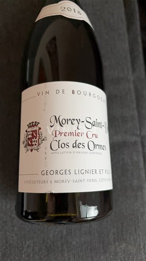 Burgundi Morey-Saint-Denis Premier Cru Georges Lignier et Fils Clos des Ormes 2018