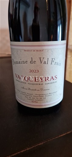 Vallée du Rhône Vacqueyras Domaine Val Frais 2023