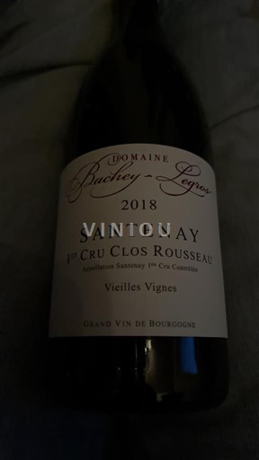 Burgundy Unspecified Premier Cru Domaine Bachey-Legros 1er Cru Clos Rousseau Vieilles Vignes 2018