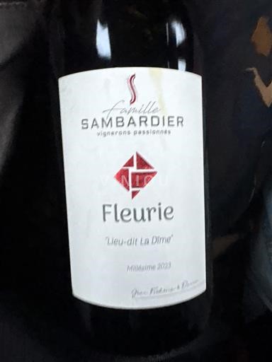 Beaujolais Fleurie Famille Sambardier Lieu-dit La Dime 2023