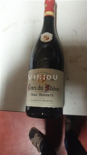 Rhône Valley Côtes du Rhône Clément Daniel Vieux Manuscrit 2025