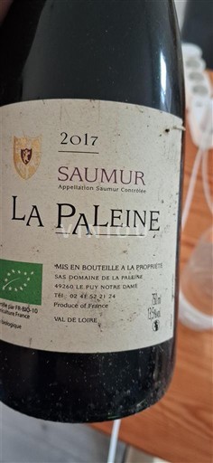 Valle del Loira Saumur Domaine La Paleine 2017