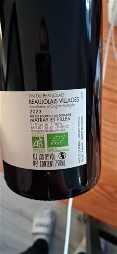 Beaujolais Beaujolais Villages Maray et Filles 2023