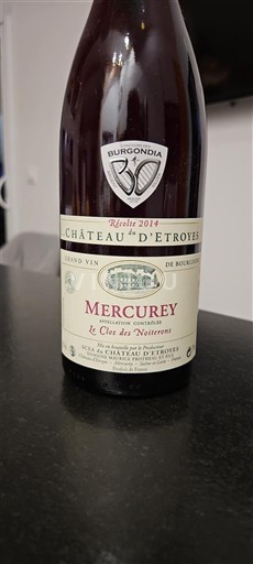 Borgoña Mercurey Château Etroyes Le Clos des Nœuzots 2014