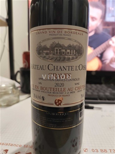 Bordoja Graves Château Chante l'Oiseau 2020