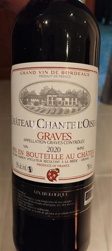 Bordeaux Graves Château Chante l'Oiseau 2020