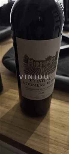 Bordeaux Bordeaux supérieur Château L'Ormeau Vieux 2021