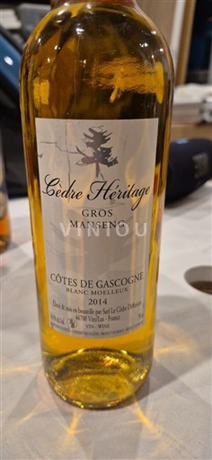 Zuidwest-Frankrijk Côtes de Gascogne Cèdre Héritage Gros Manseng 2014