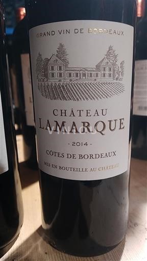 Bordeaux Côtes-de-Bordeaux Château Lamarque 2014