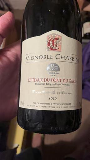 Languedoc e Roussillon Coteaux do Pont du Gard Vignoble Chabrier 2020