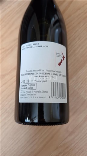 Auckland No especificado Kumeu River Hunting Hill Pinot Noir 2020