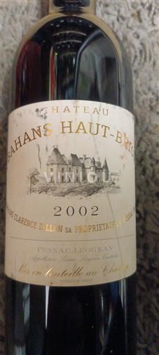 Bordeaux Pessac-Léognan Château Bahans Haut-Brion 2002