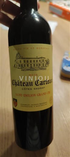 Bordeaux Saint-Émilion Grand Cru Grand Cru Château Carteau Côtes Daugay 2016