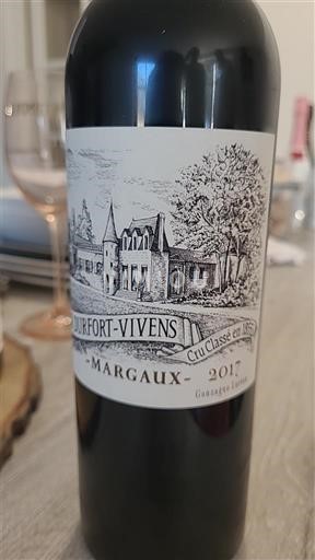 Bordeaux Margaux Grand Cru Durfort-Vivens 2017