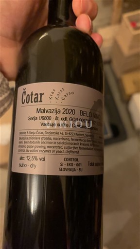 Primorska Kras Cotar Malvazija 2020