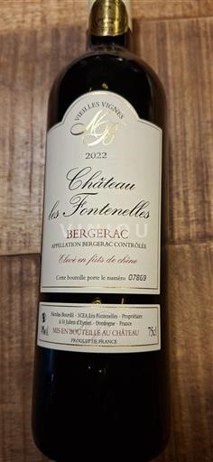 Sydvestfrankrig Bergerac Château Les Fontenelles Vieilles Vignes 2022