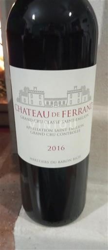 Bordeaux Saint-Émilion Grand Cru Grand Cru Château Ferrand 2016