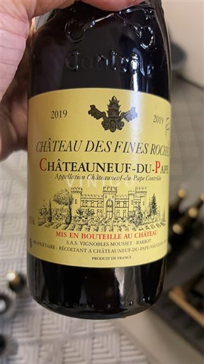 Rhônen laakso Châteauneuf-du-Pape Château S Fines Roches 2019