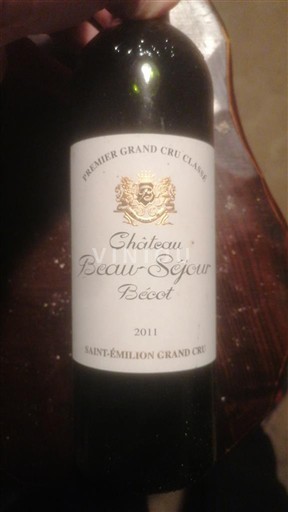 Bordeaux Saint-Émilion Grand Cru Premier Grand Cru Classé Château Beau-Séjour Bécot 2011