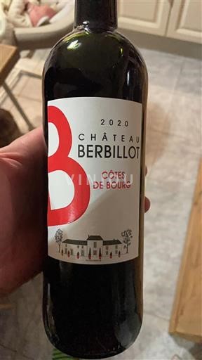 Burdeos Côtes-de-bourg Château Berbilliot 2020