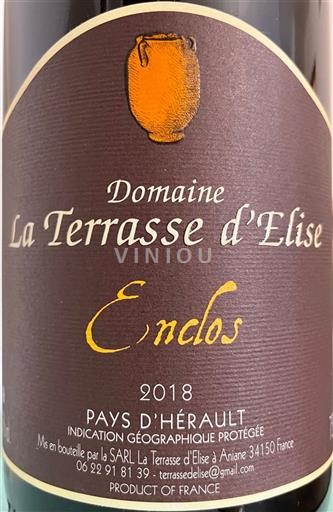 Langvedok Ni doloceno Domaine La Terrasse d'Elise Enclos 2018