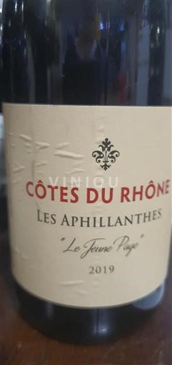 Rhône-dalen Côtes-du-Rhône Les Aphillanthes Le Jeune Page 2019