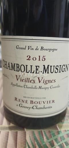 Burgundy Chambolle-Musigny René Bouvier Vieilles Vignes 2015