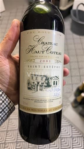Burdeos Saint-Estèphe Cru Bourgeois Château Haut Coteau 2001