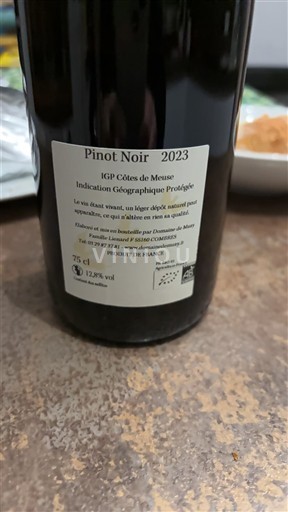 Régions de l'Est Côte de Meuse Domaine Muzy 2023 2023