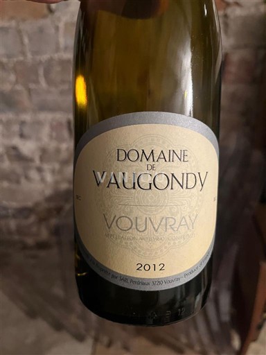 Loiren laakso Vouvray Domaine Vaugondy 2012
