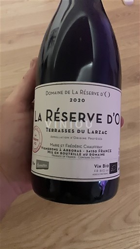 Languedoc Terrasses-du-larzac Domaine La Réserve d'O 2020