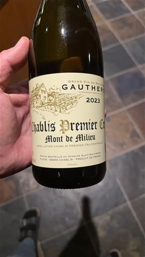 Burgundsko Chablis Premier Cru Domaine Alain Gautherin Mont de Milieu 2023