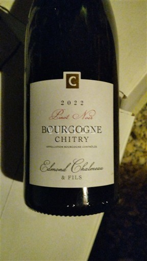 Bourgogne Bourgogne Chitry Edmond Chalmeau & Fils Pinot Noir 2022