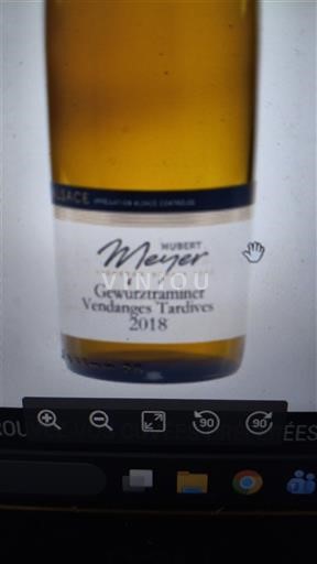 Elsass Vendanges Tardives Hubert Meyer 2018