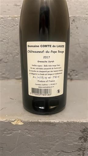 Rhône-dalen Châteauneuf-du-Pape Comte de Lauze 2017