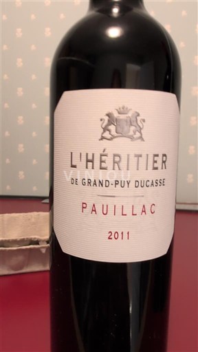 Bordeaux Pauillac Château Grand Puy Ducasse L'Héritier 2011