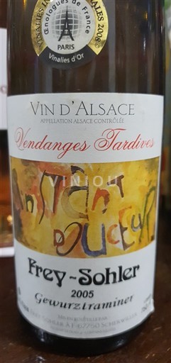 Alsace Vendanges Tardives Frey-Sohler Instant Douceur 2005