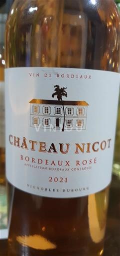 Bordeaux Bordo rose Château Nicot 2021