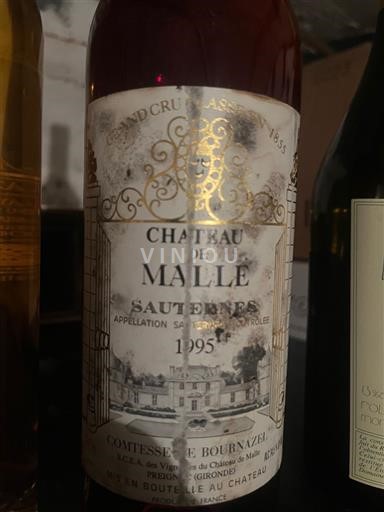 Bordeaux Sauternes Grand Cru Château Malle 1995
