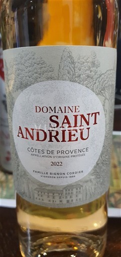 Provence Côtes-de-Provence Domaine Saint Andrieu 2022